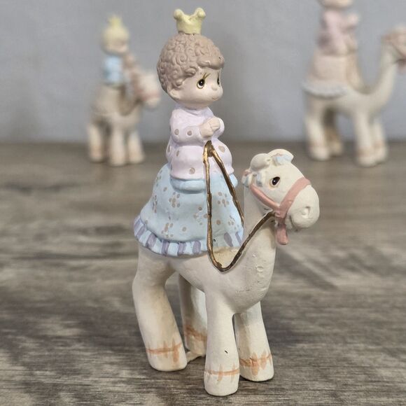 VTG Enesco Precious Moments “They Followed The Star” Miniature Pewter Magi 1990 - Picture 7 of 16